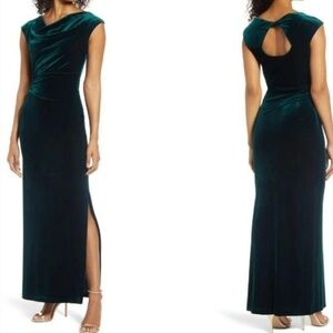 Vince camuto green velvet dress